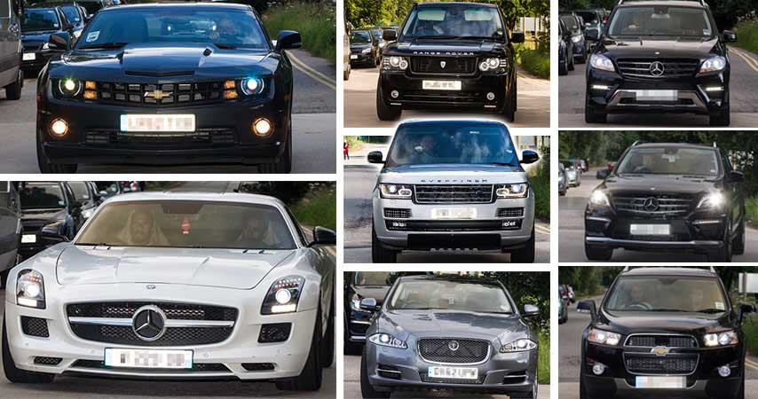 Setan Merah Berlatih, Parkiran di Carrington Mirip Dealer Mobil Mewah